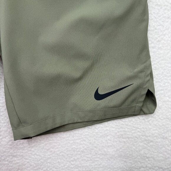 Nike Pro Flex Mens S Dri Fit Training Shorts Pockets Drawstring Sage Green Gym - Picture 4 of 11